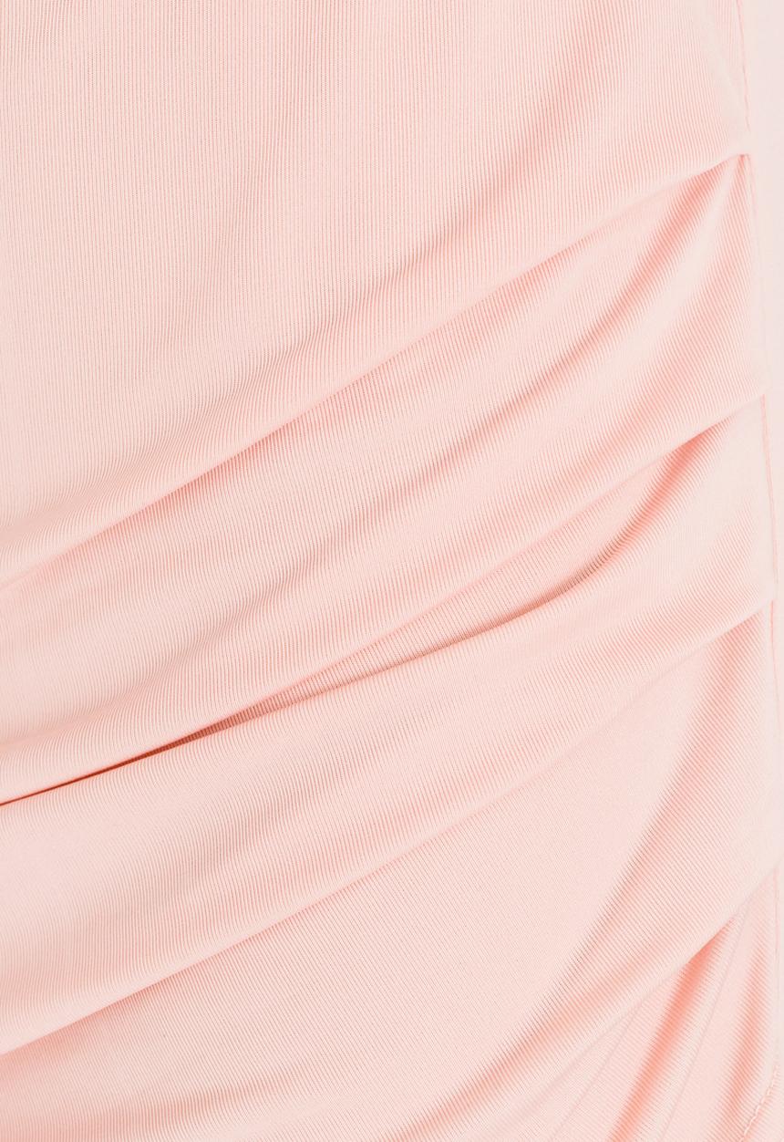 Rebel Republic - Bodycon Skirt with Side Pleats Mid Pink