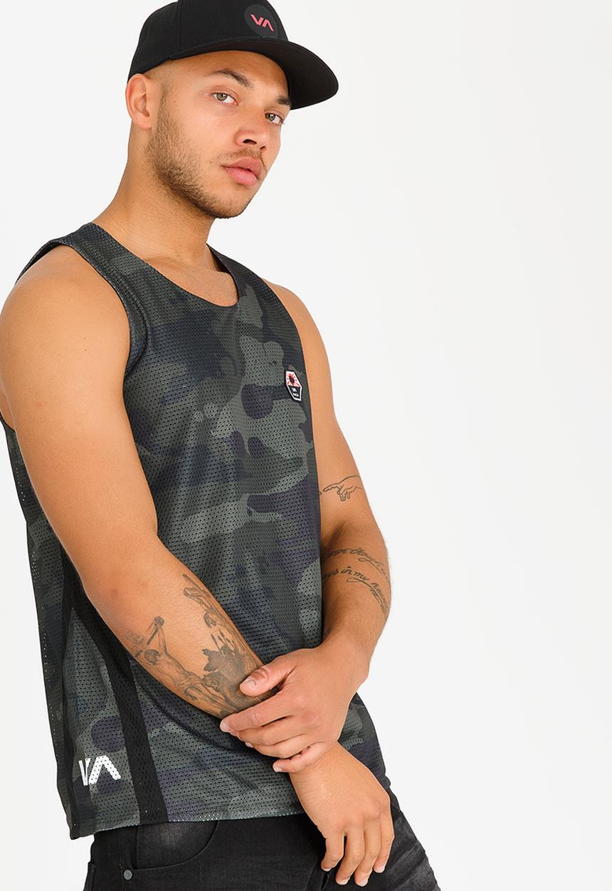 RVCA - Bruce Sport Tank Khaki Green