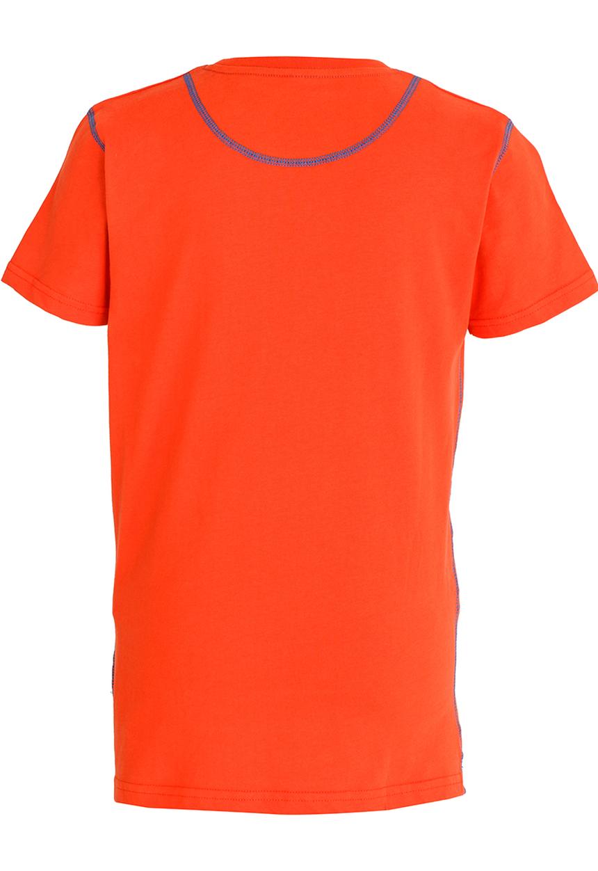POLO - Distressed Print Crew Neck Orange
