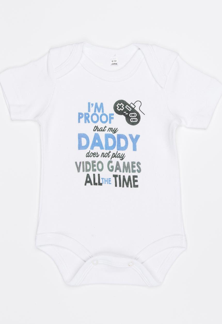 Funky Shop - Slogan Baby Grow White
