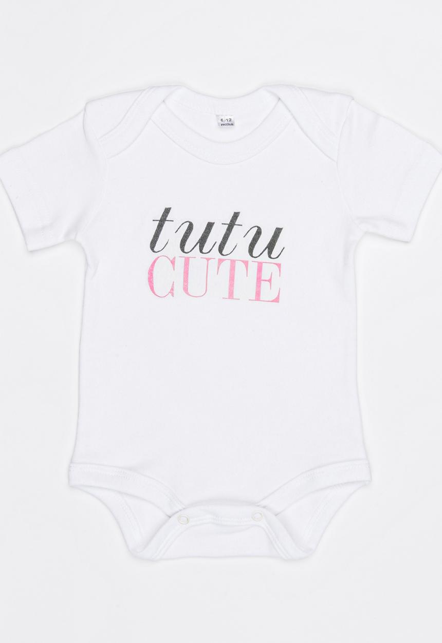 Funky Shop - Slogan Baby Grow White