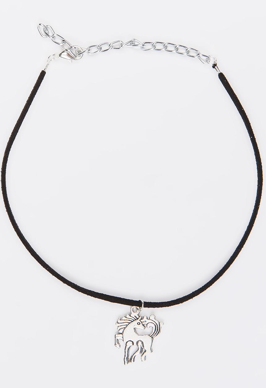Jewels and Lace - Unicorn Chocker Black