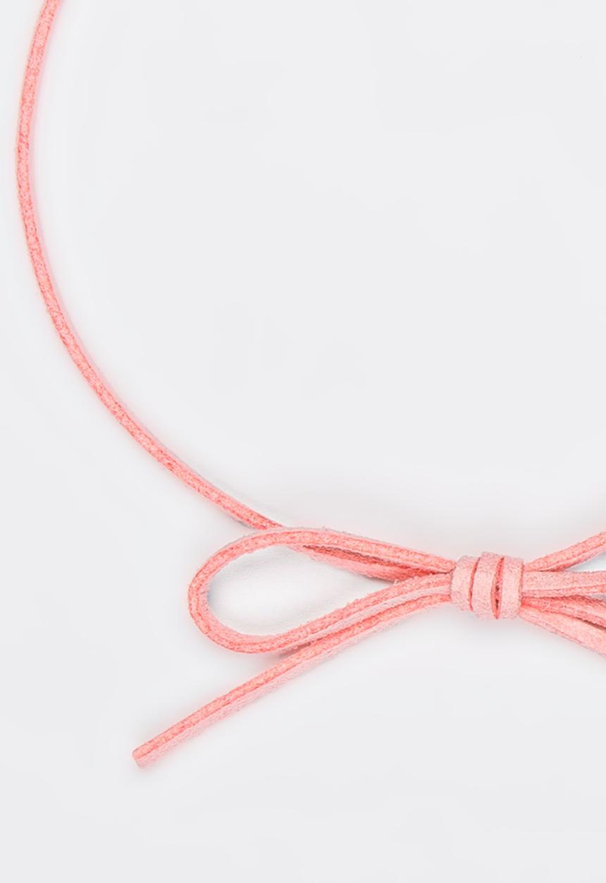 Jewels and Lace - Velvet Bow Choker Mid Pink