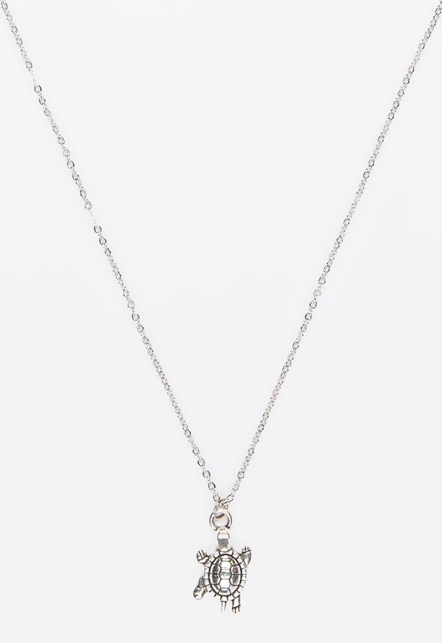 Jewels and Lace - Turtle Necklace Silver