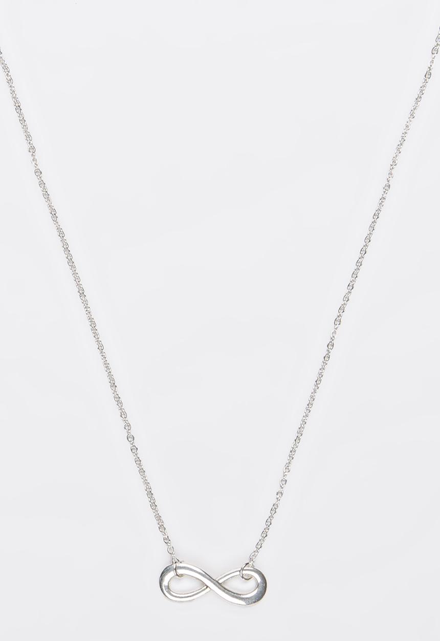Jewels and Lace - Silver Infinity Necklace Silver