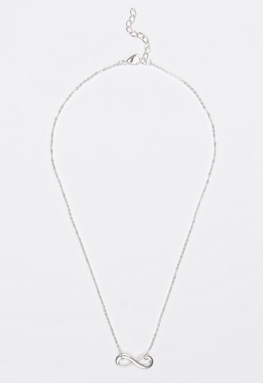 Jewels and Lace - Silver Infinity Necklace Silver
