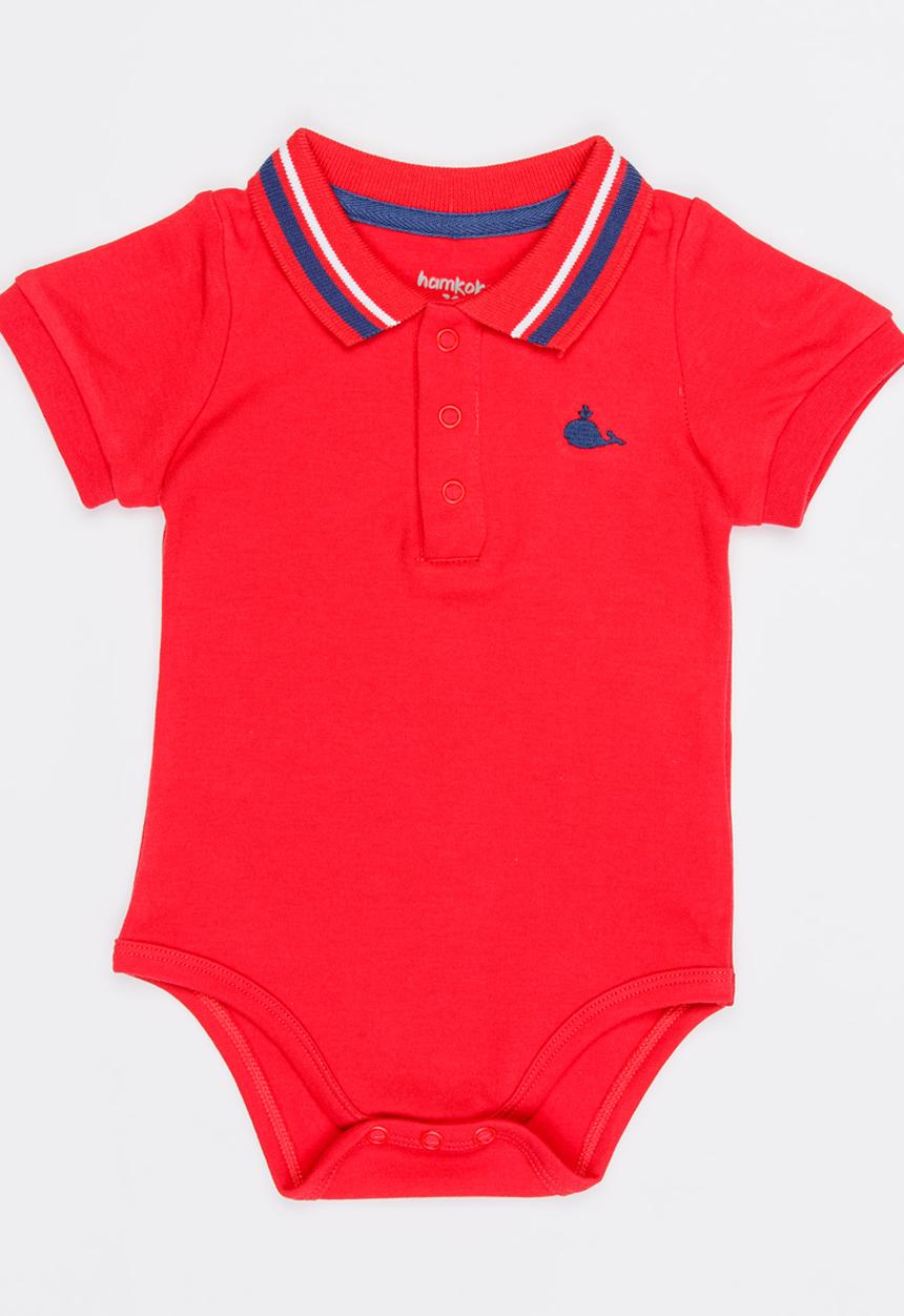 Pop Candy - Polo Bodysuit Red