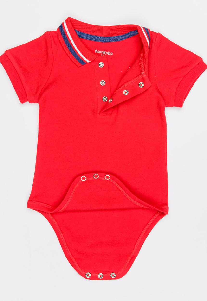 Pop Candy - Polo Bodysuit Red