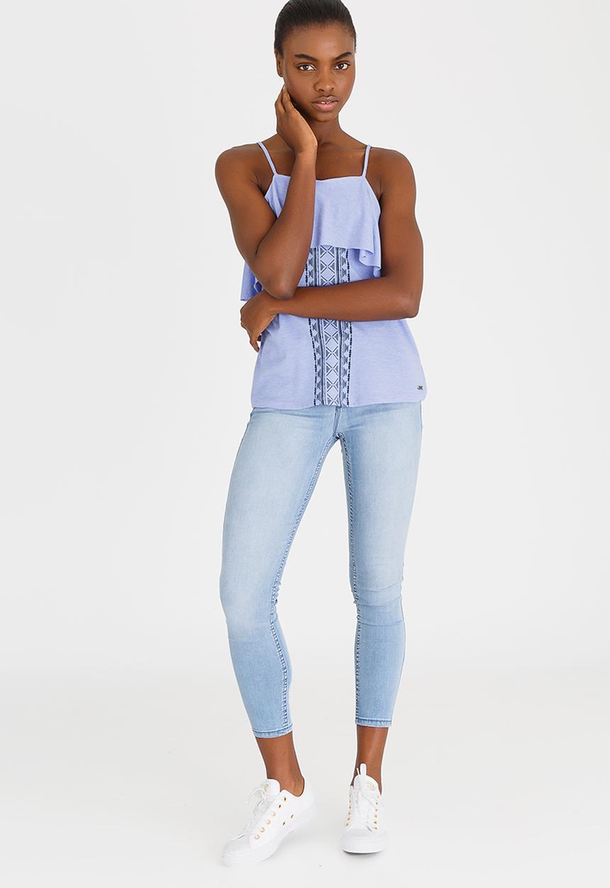 Roxy - Ocean Zebra Strappy Top Pale Blue