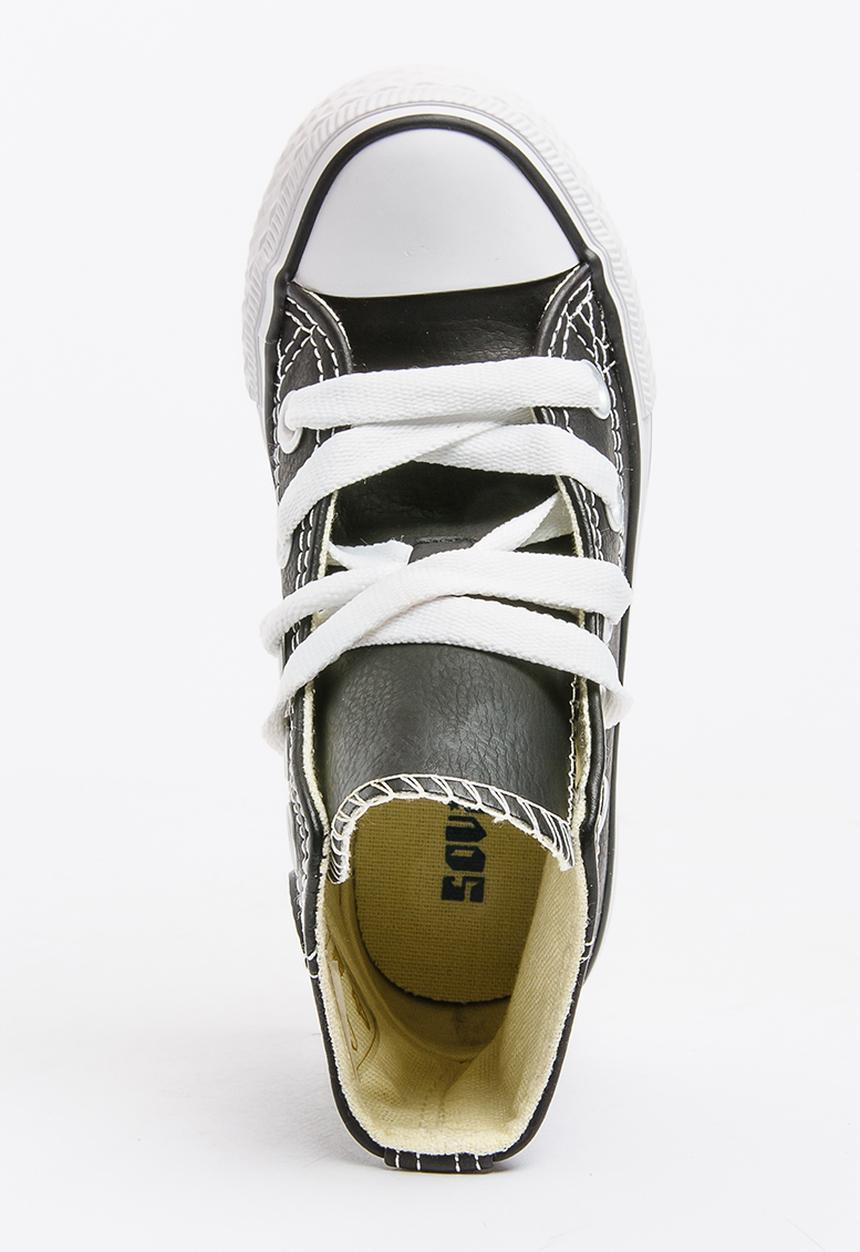 SOVIET - High Top PU Sneaker Black