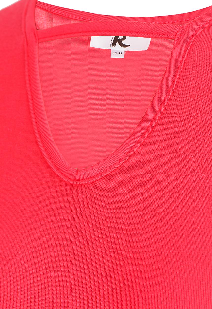 Rebel Republic - V-neck Knit Top Coral