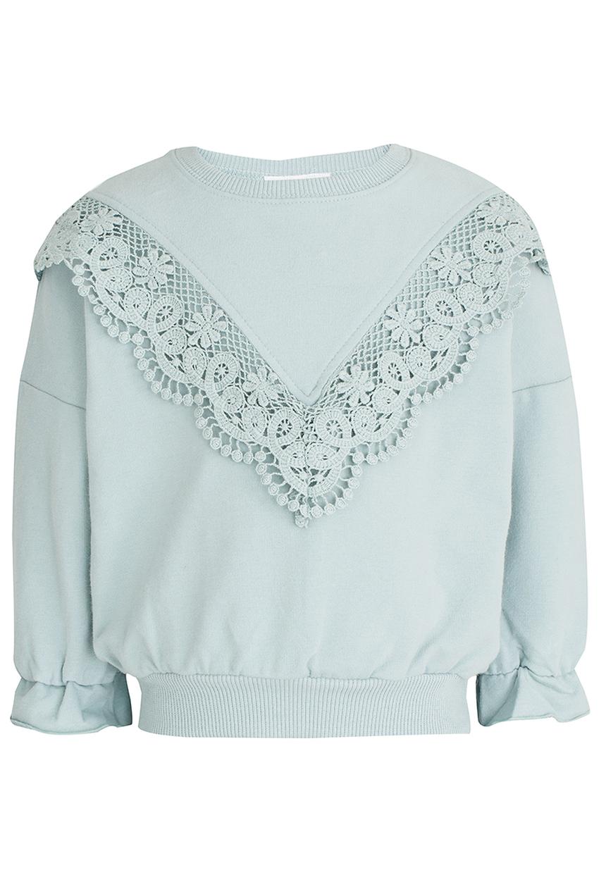Pop Candy - Lace Trim Sweater Mint