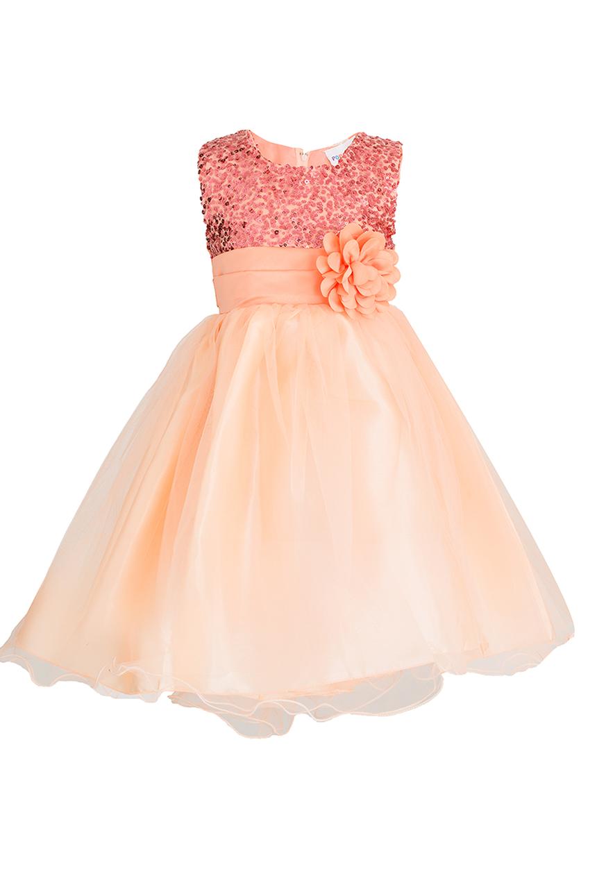 Pop Candy - Sequin Tulle Dress Coral