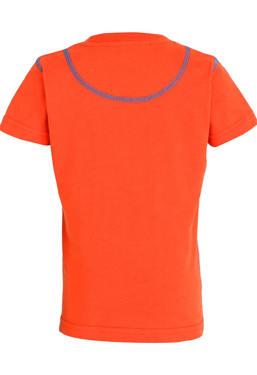 POLO - Distressed Print Crew Neck Orange