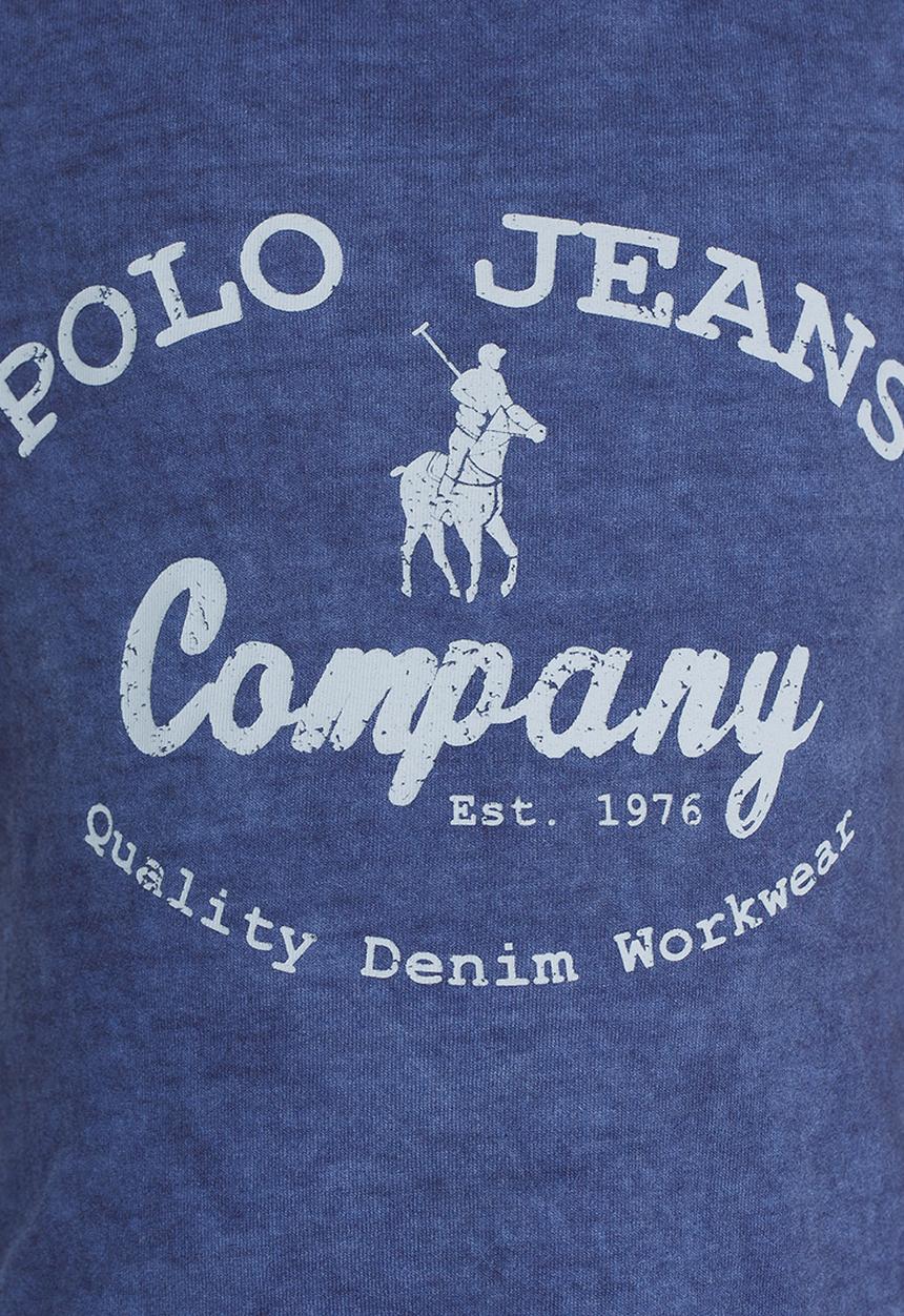 POLO - Printed Pigment Wash Tee Navy