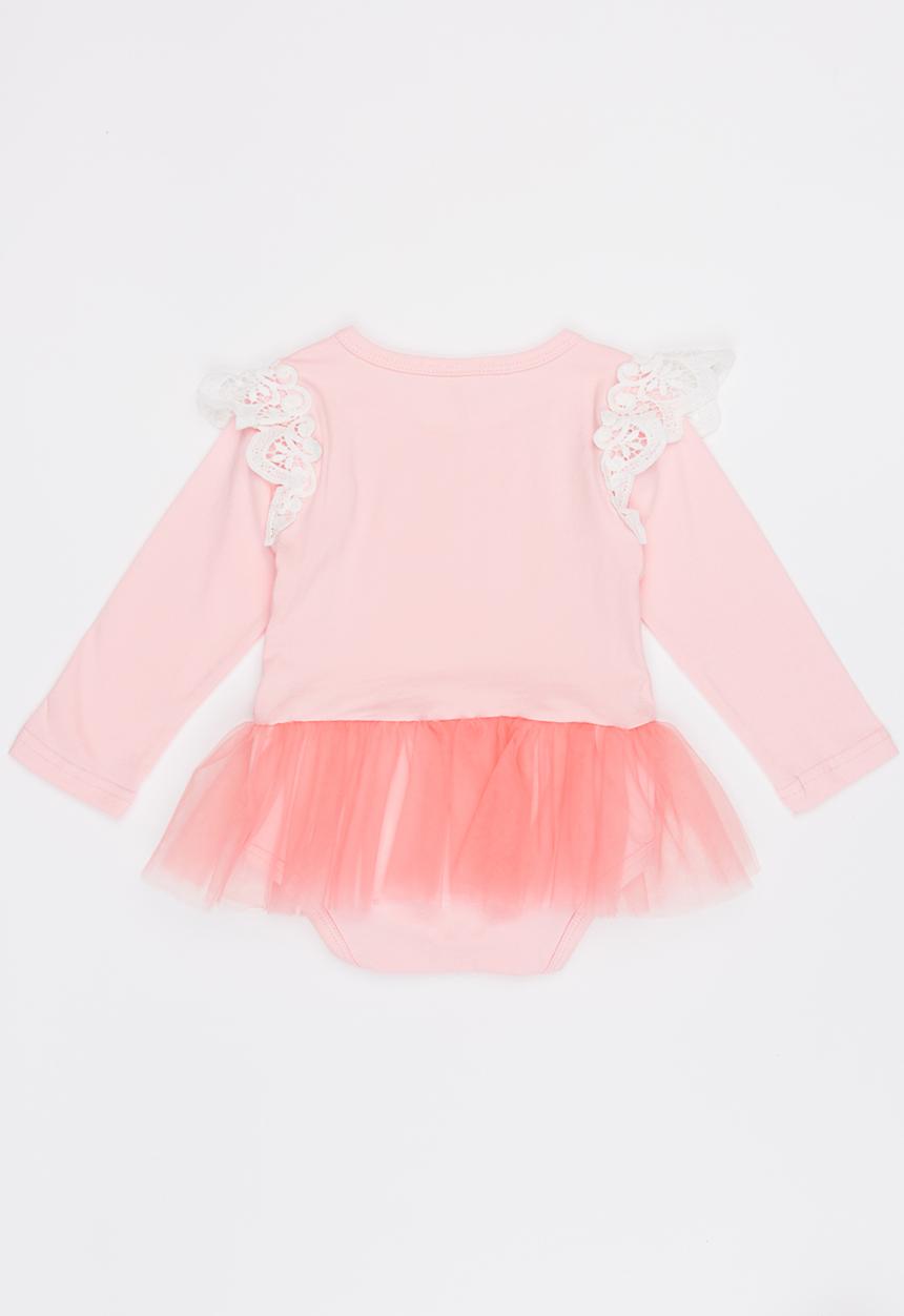 Pop Candy - Frilled Romper Mid Pink