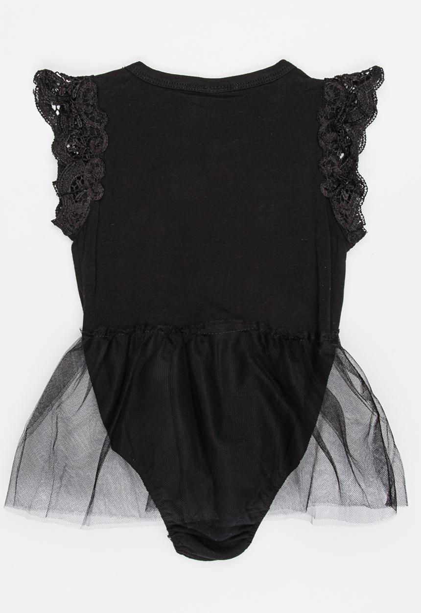 Pop Candy - Sleeveless Tulle Romper Black