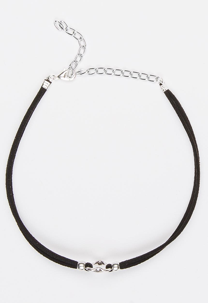 Jewels and Lace - Heart Choker Black