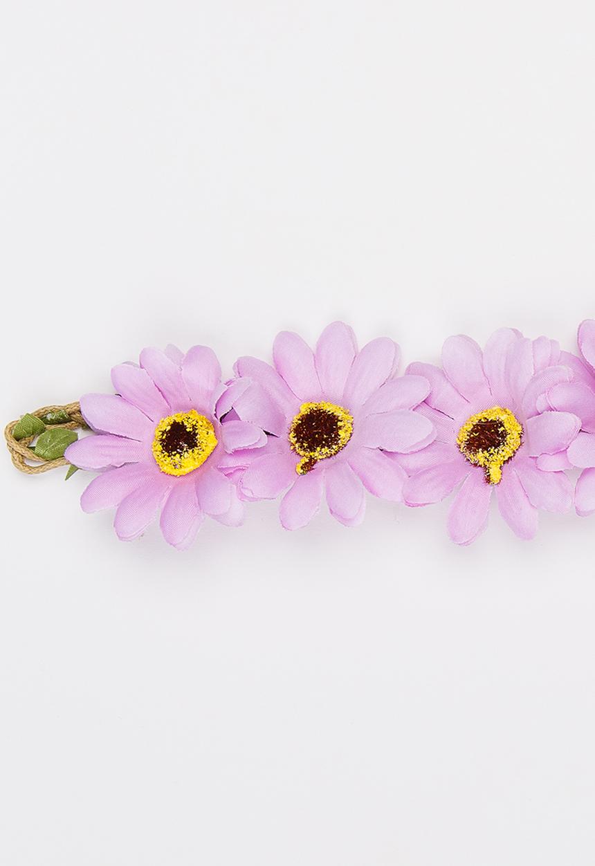 Jewels and Lace - Floral Headband Mid Purple