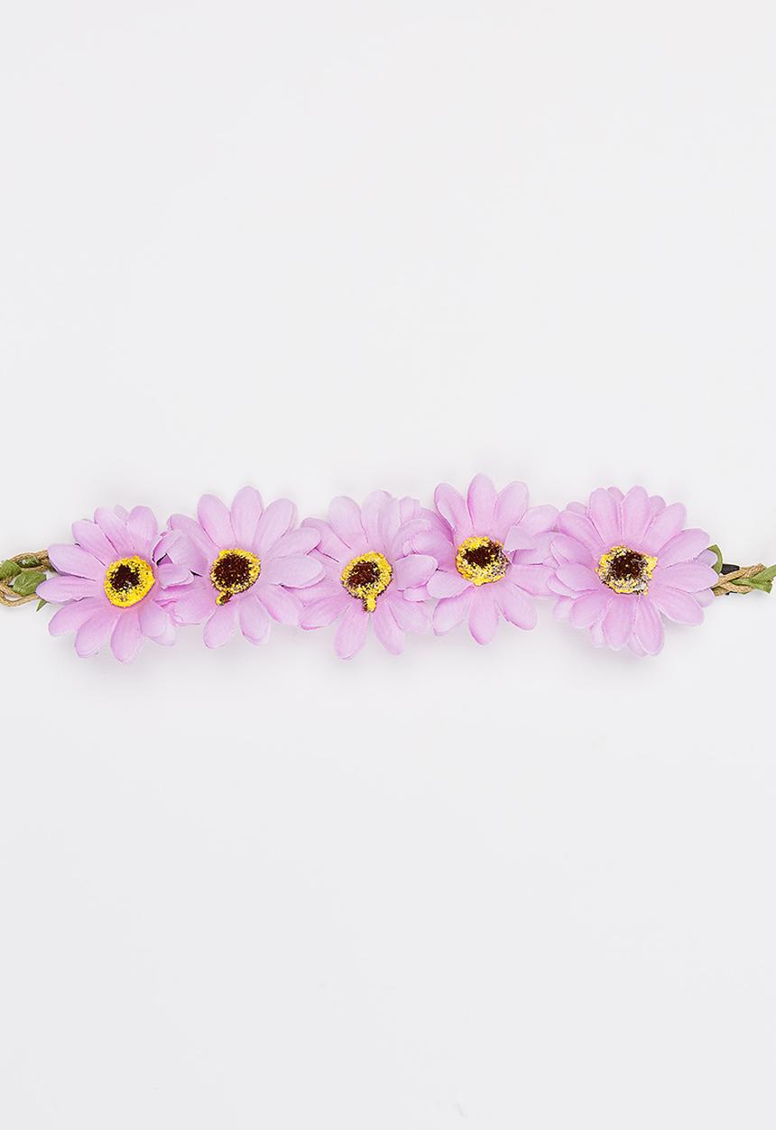 Jewels and Lace - Floral Headband Mid Purple