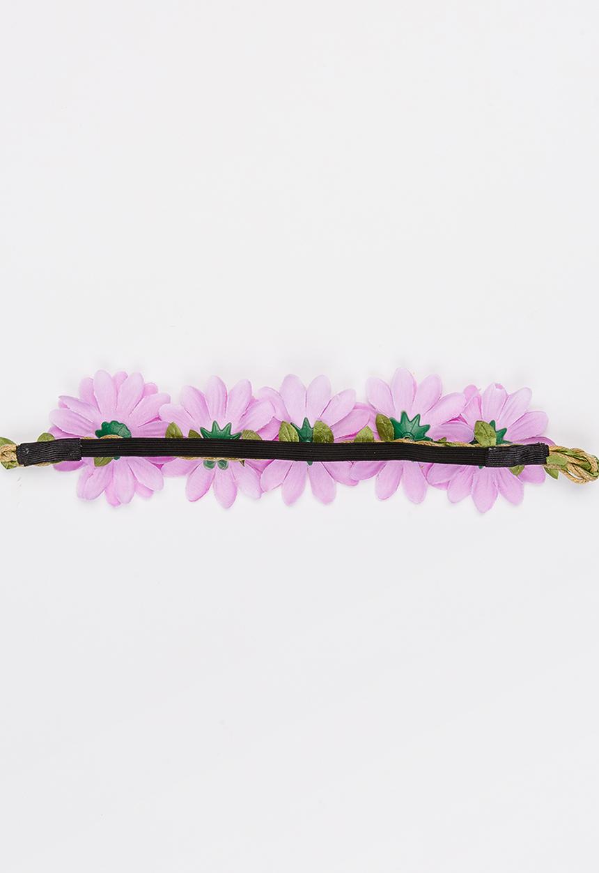 Jewels and Lace - Floral Headband Mid Purple
