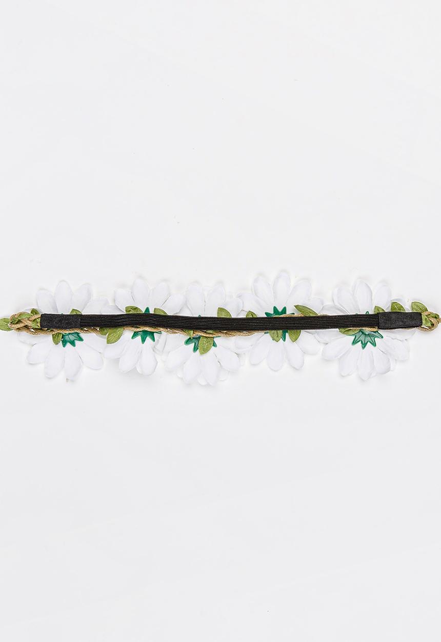 Jewels and Lace - Floral Headband White