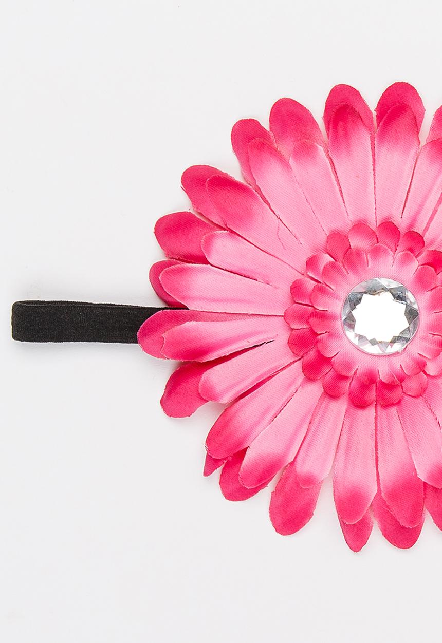 Jewels and Lace - Flower Headband Dark Pink
