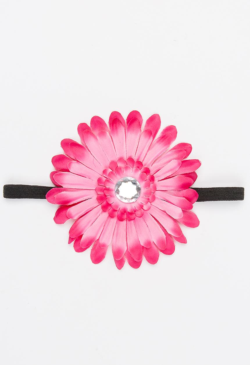 Jewels and Lace - Flower Headband Dark Pink