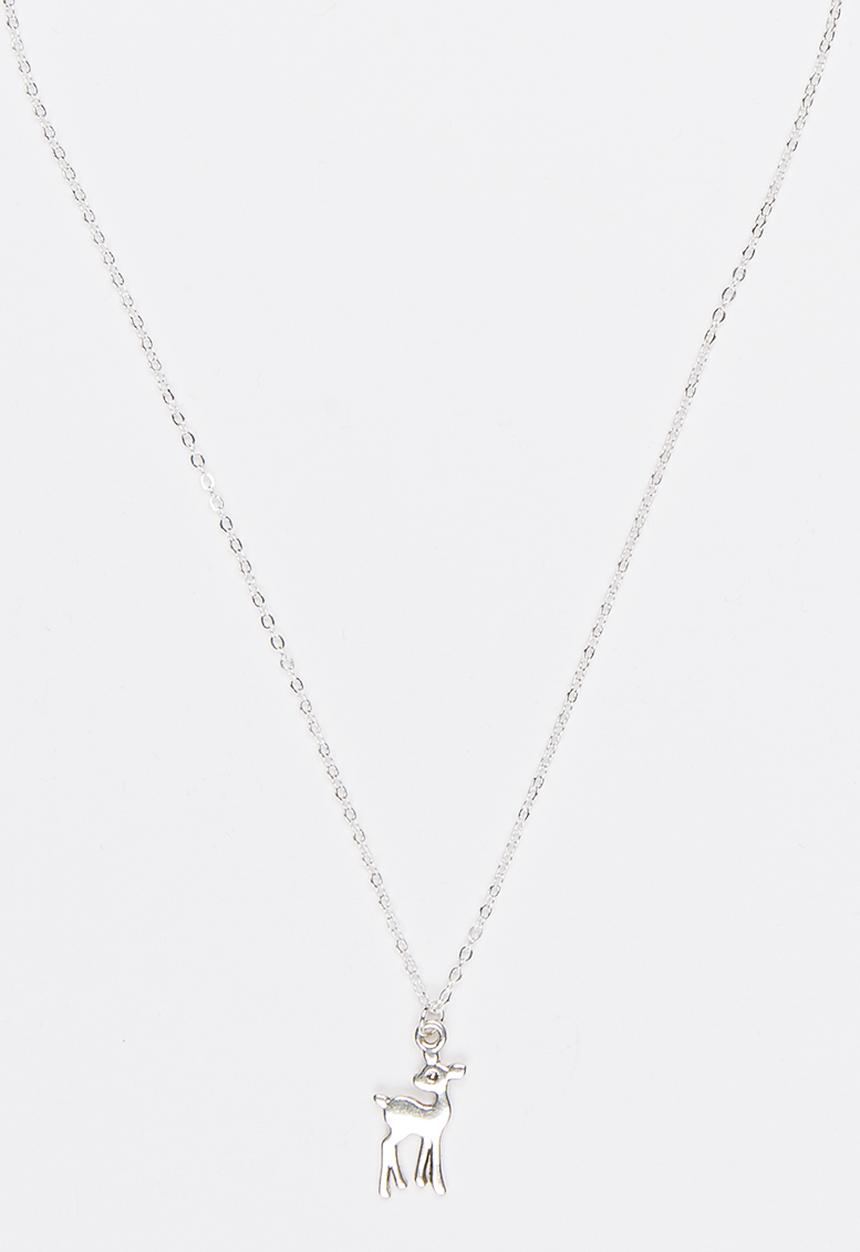 Jewels and Lace - Little Deer Necklace Silver