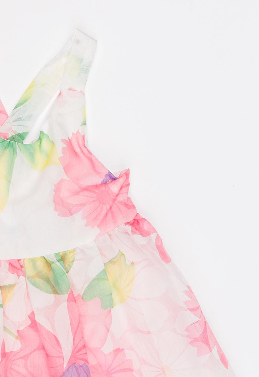 Pop Candy - Floral Babydoll Top Mid Pink