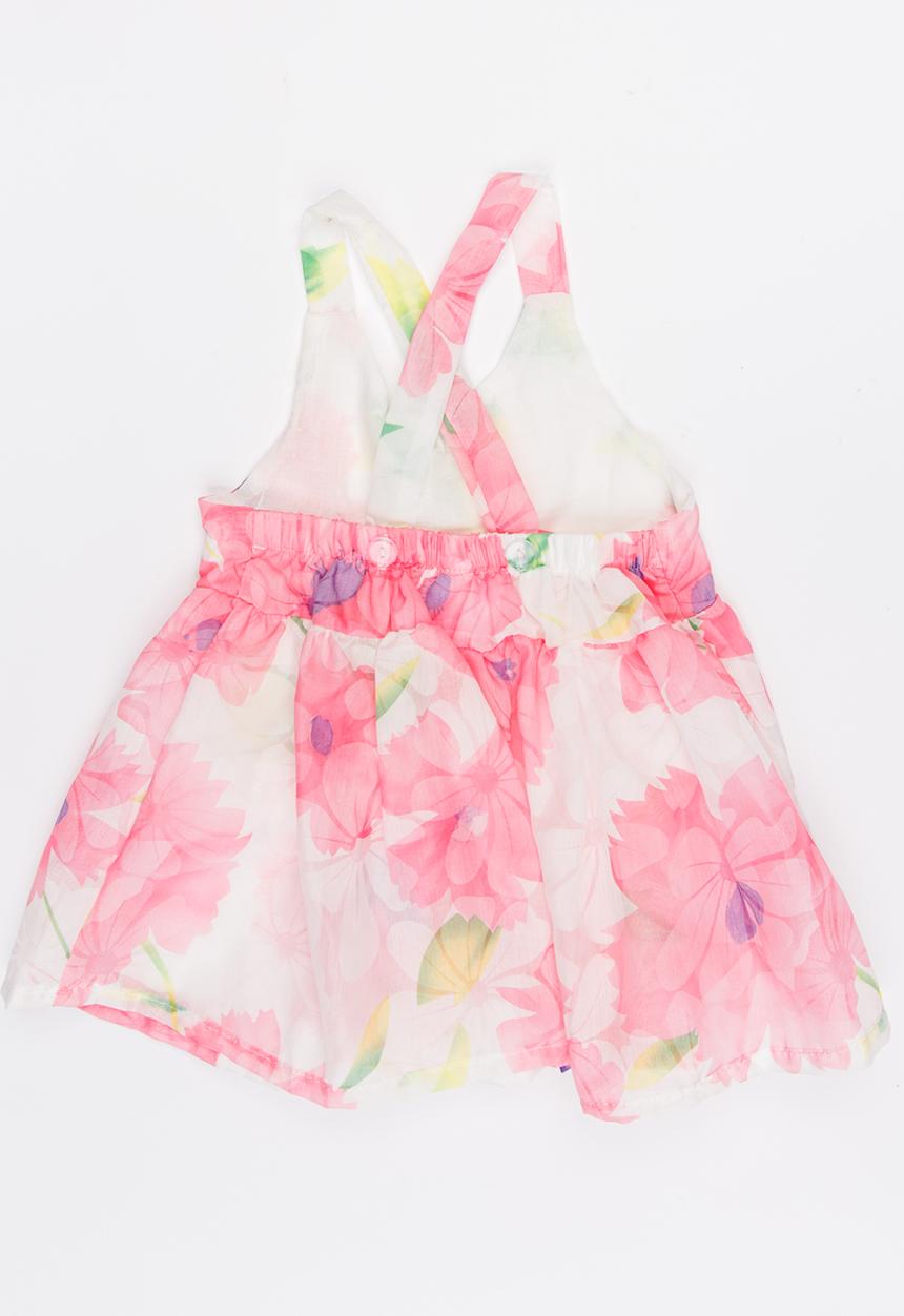 Pop Candy - Floral Babydoll Top Mid Pink