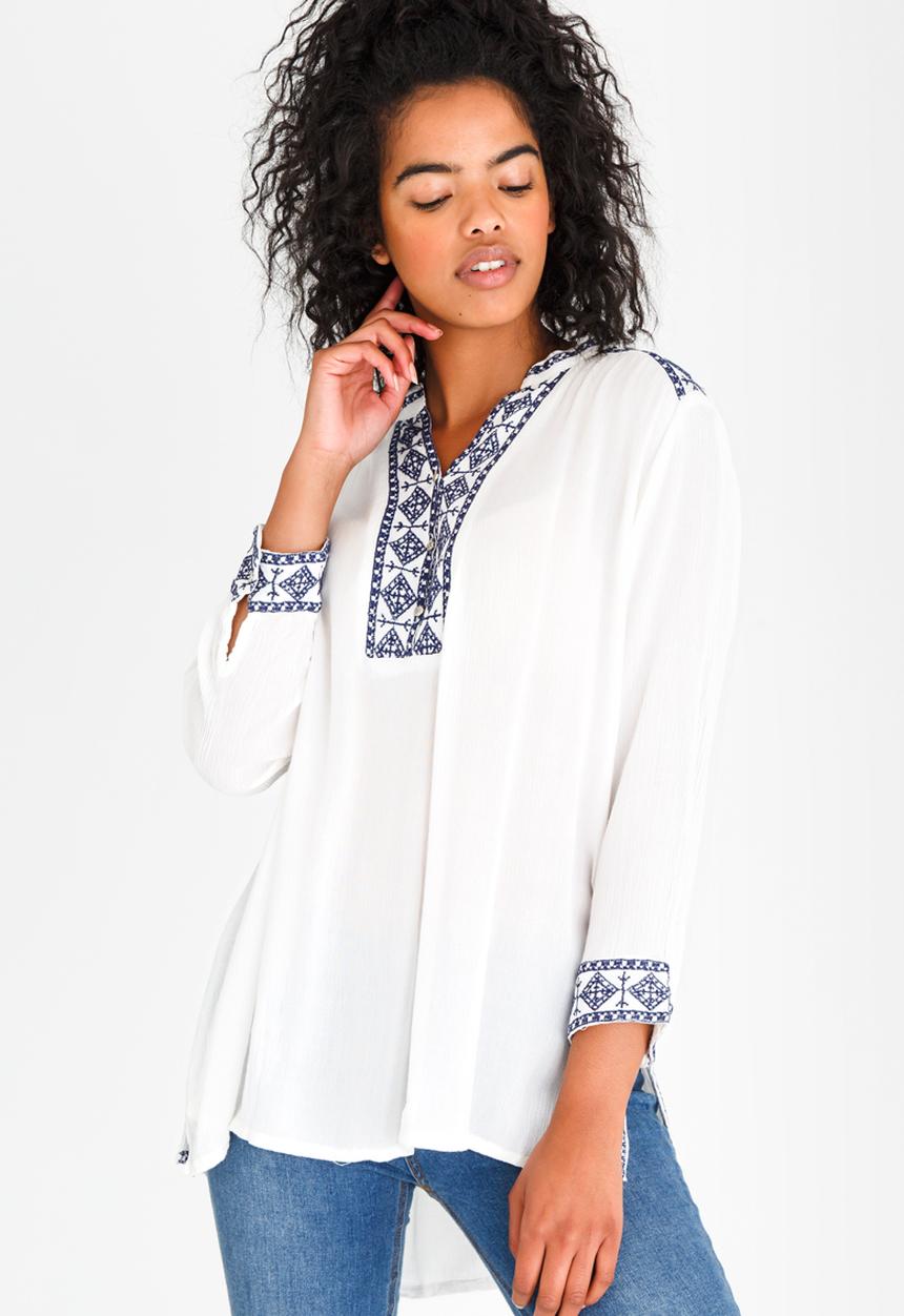 G Couture - Embroidered Tunic White