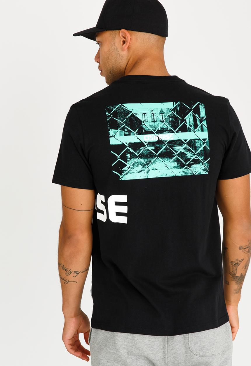 Converse - Wrap Print  Crew Neck Tee Black