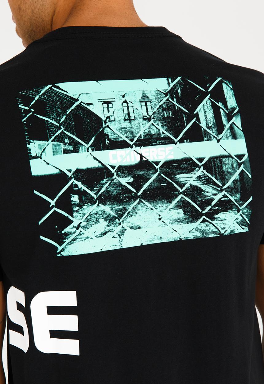 Converse - Wrap Print  Crew Neck Tee Black