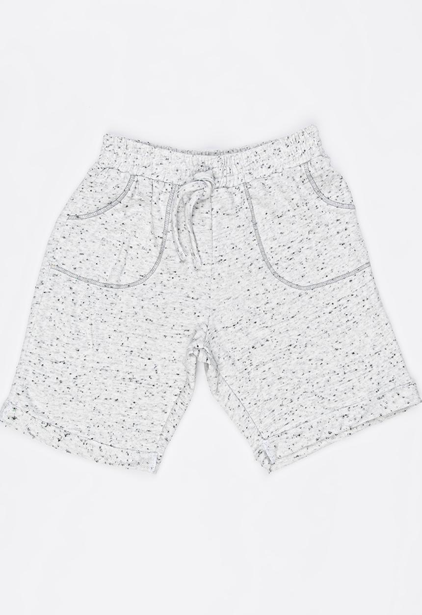 Rebel Republic - Knit Pull On Shorts Grey Melange
