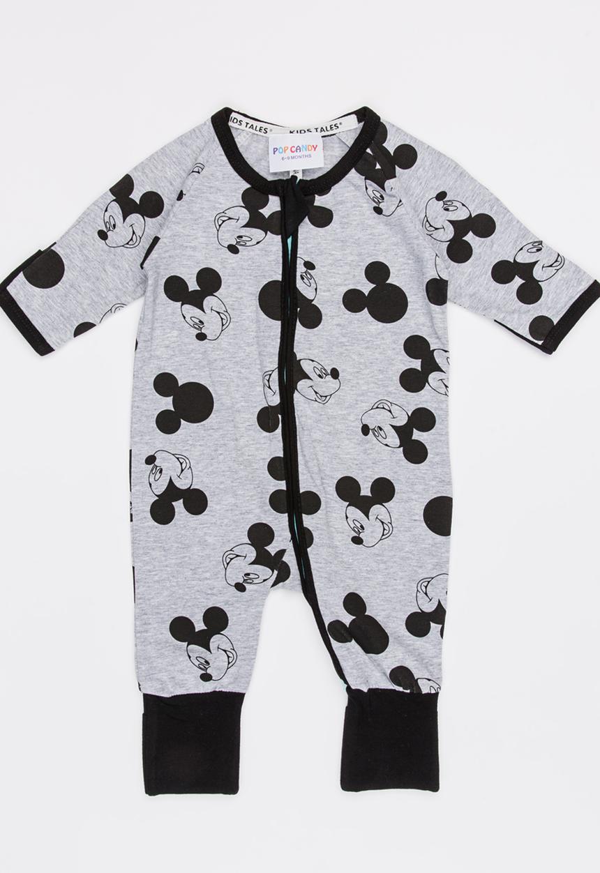 Pop Candy - Printed Full bodysuit Black and White