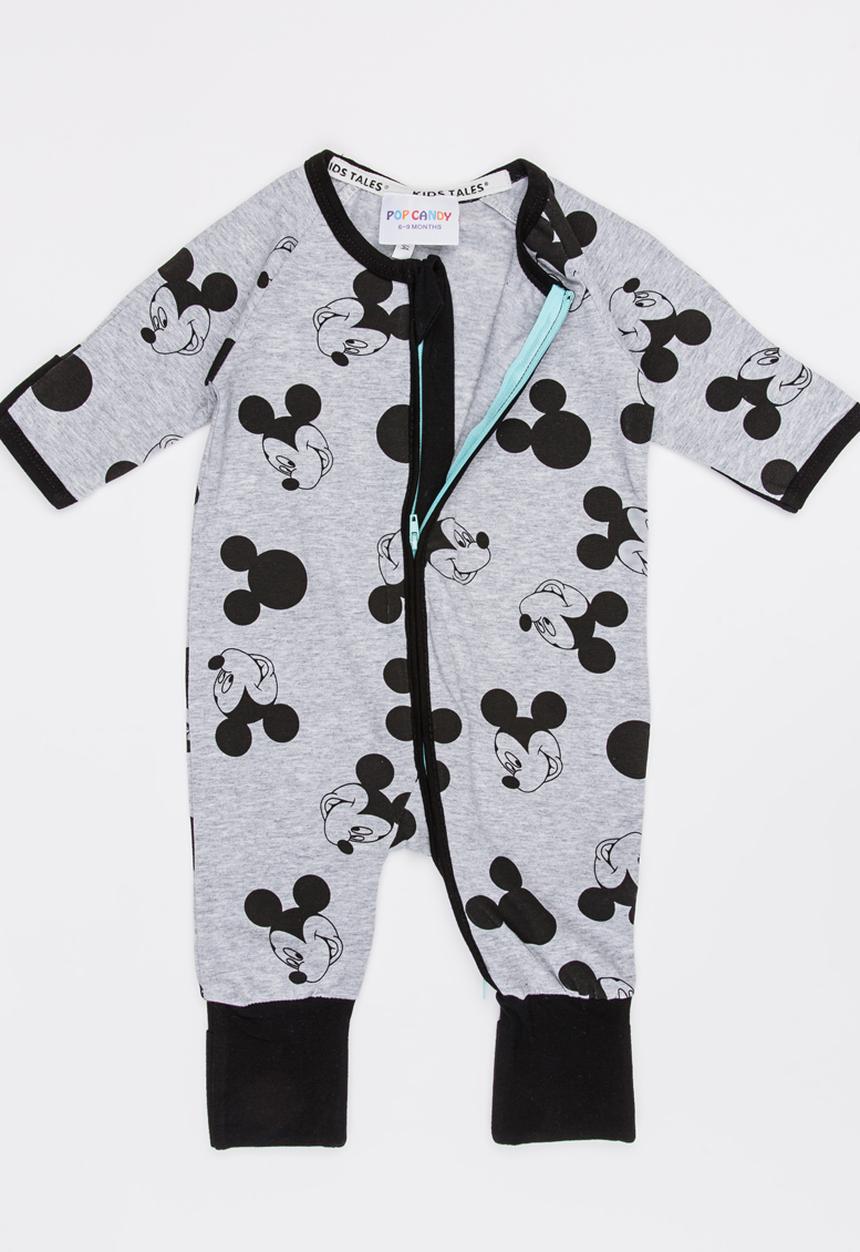 Pop Candy - Printed Full bodysuit Black and White