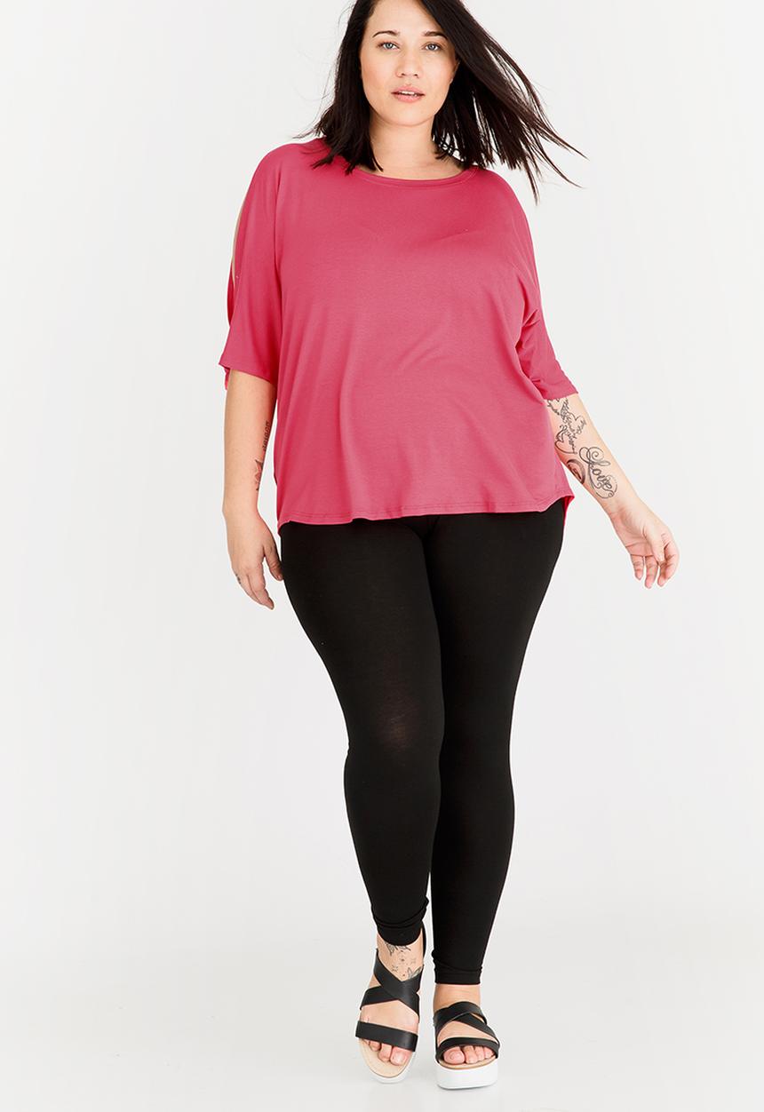 Slick - Rachel Tie Sleeve Top Coral