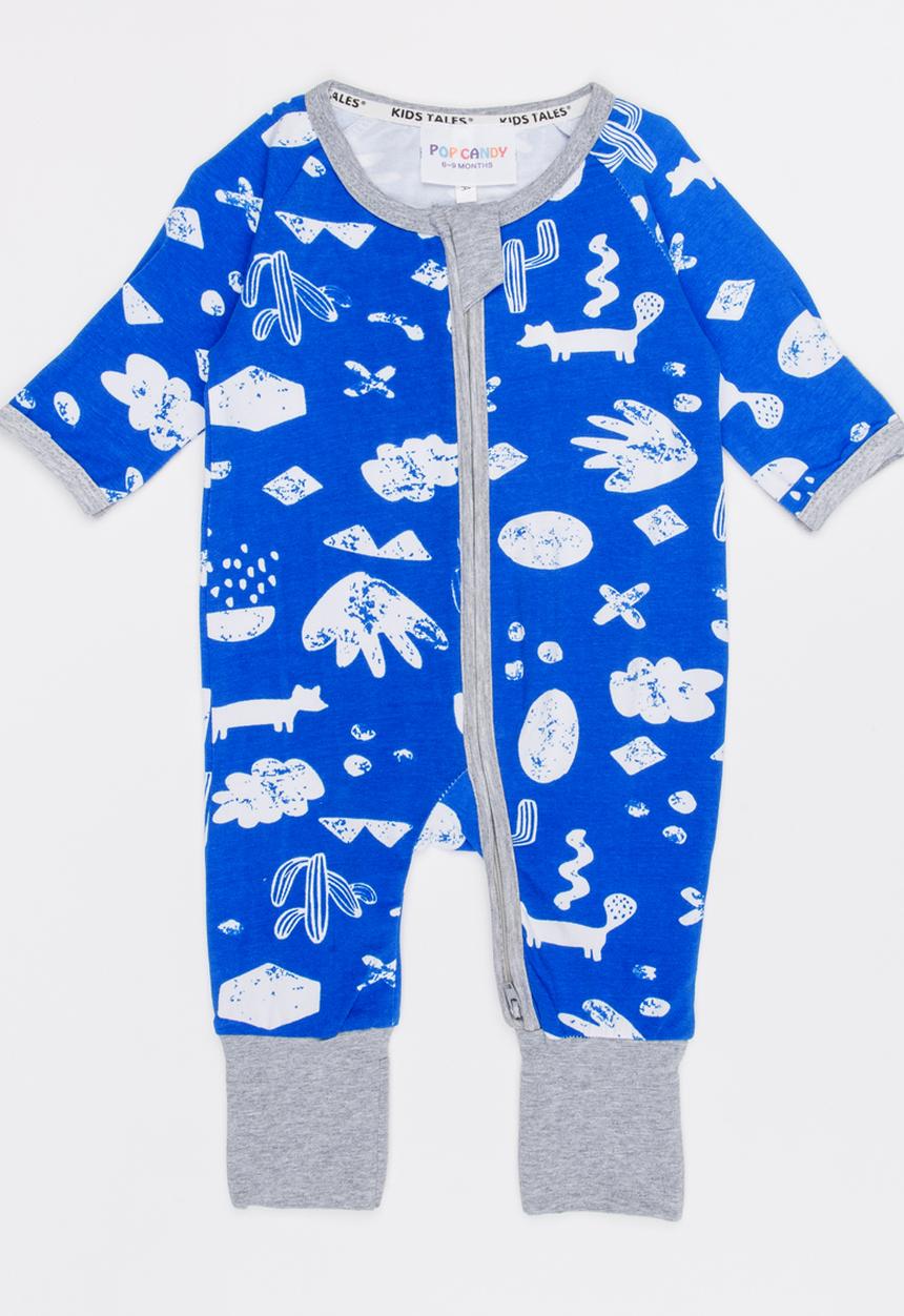 Pop Candy - Printed Full bodysuit Blue