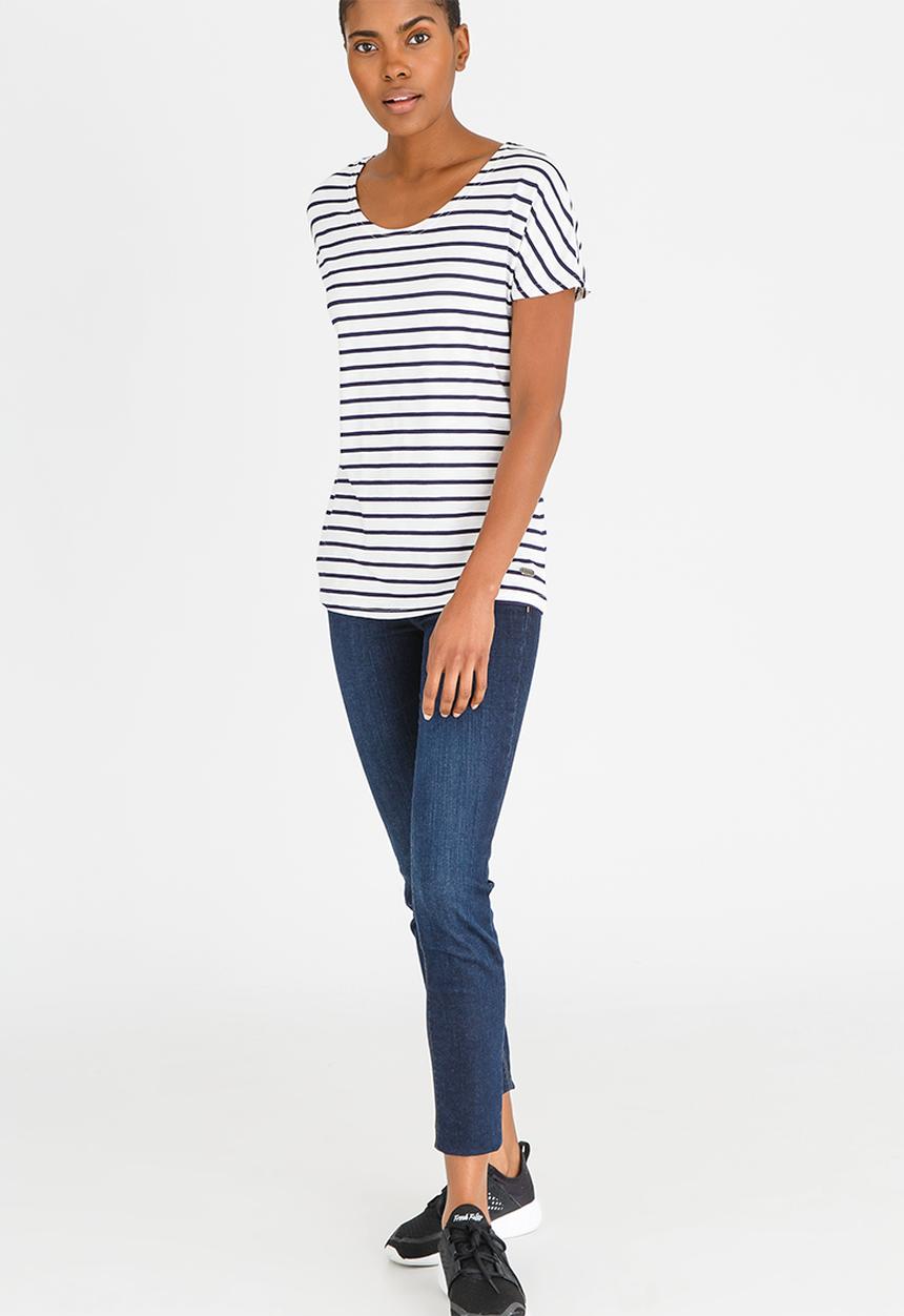 JEEP - Striped Fashion Top Navy & White
