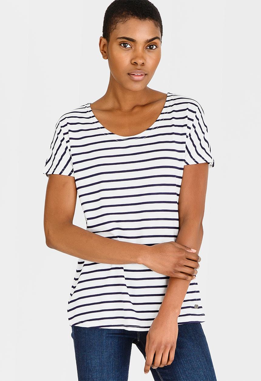 JEEP - Striped Fashion Top Navy & White