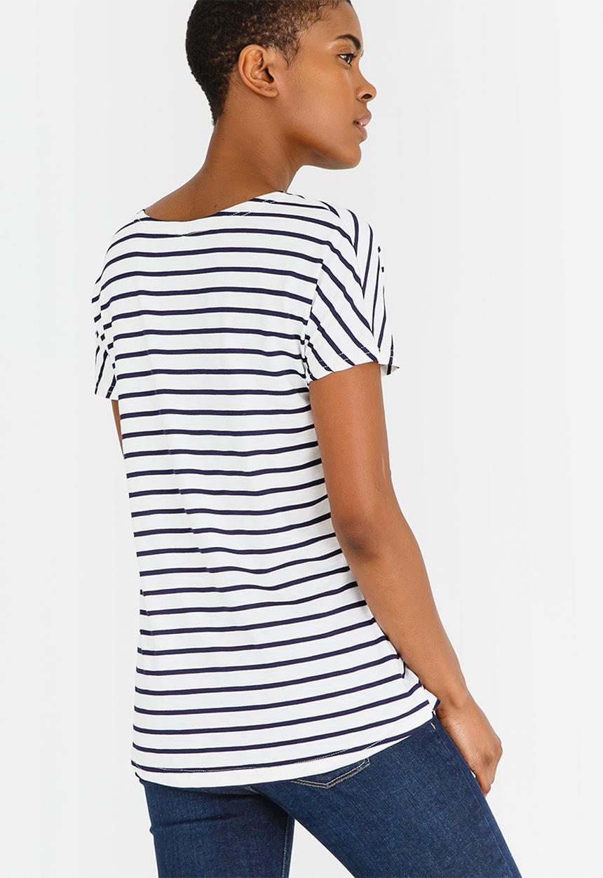 JEEP - Striped Fashion Top Navy & White