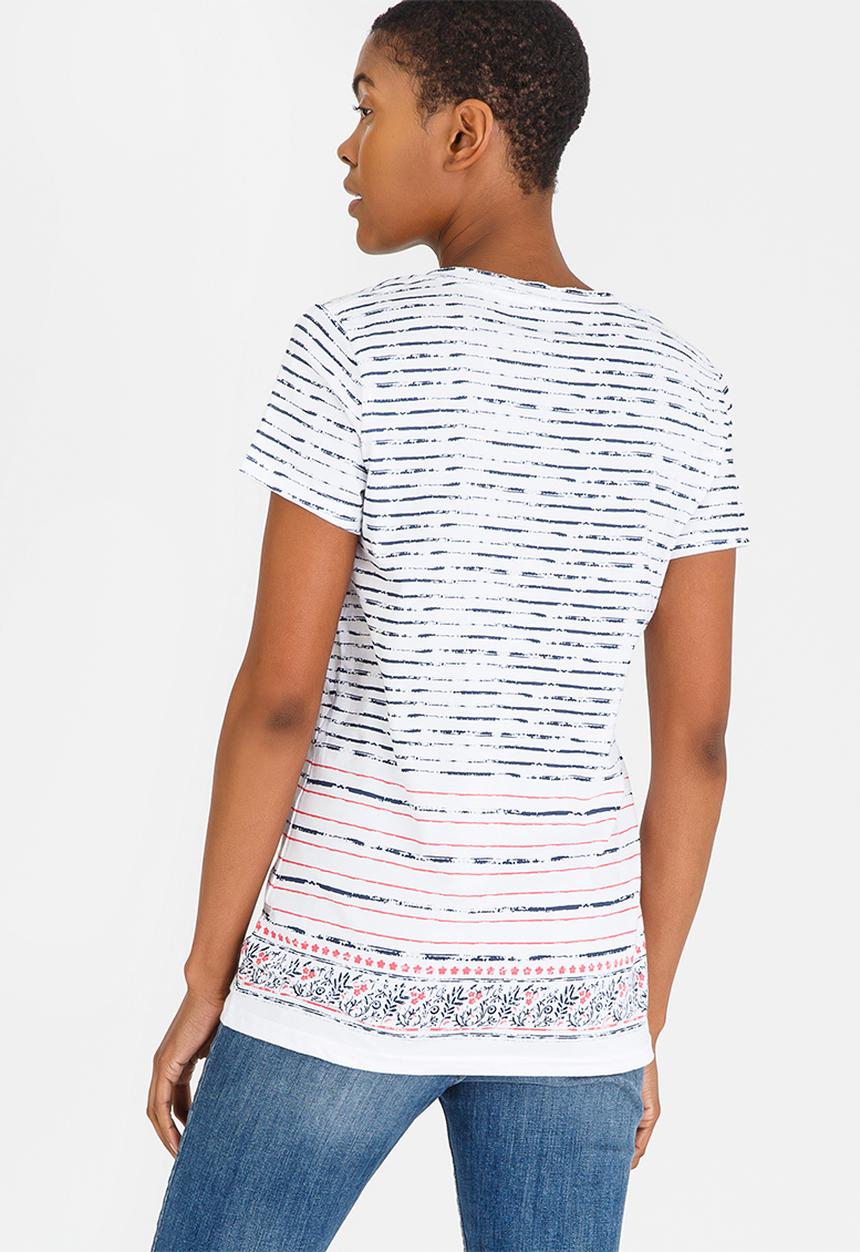 JEEP - Printed V-neck Tee Multi-colour
