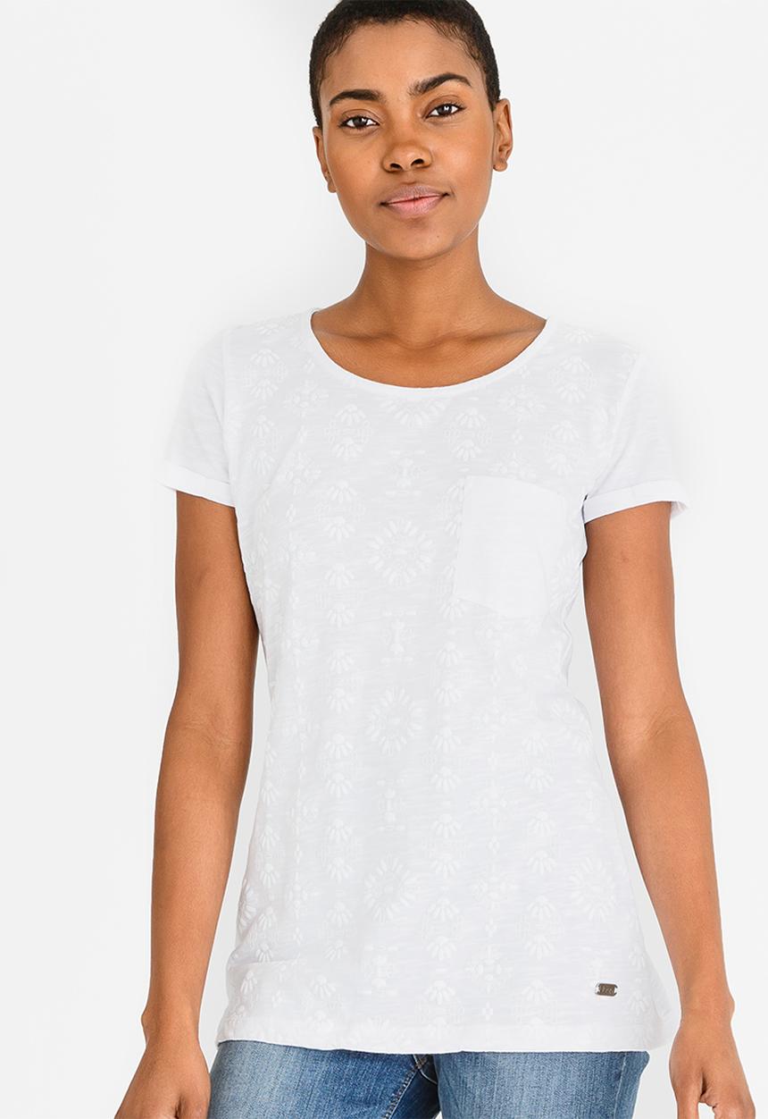 JEEP - Round Neck Tee with Puff Print White