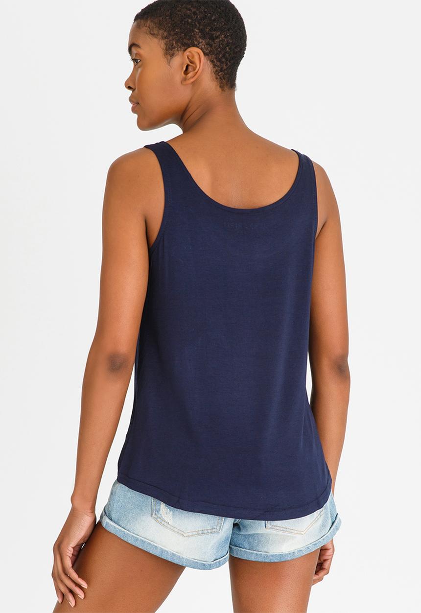 JEEP - Scoop Neck Vest Navy