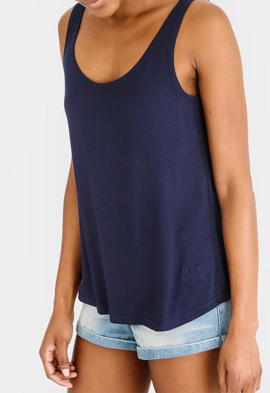 JEEP - Scoop Neck Vest Navy