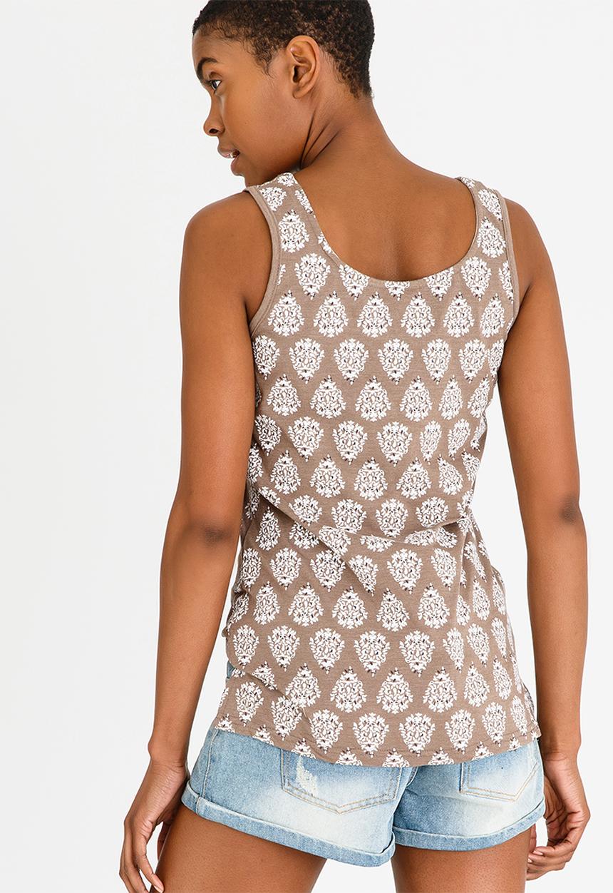 JEEP - All Over Printed Vest Stone/Beige