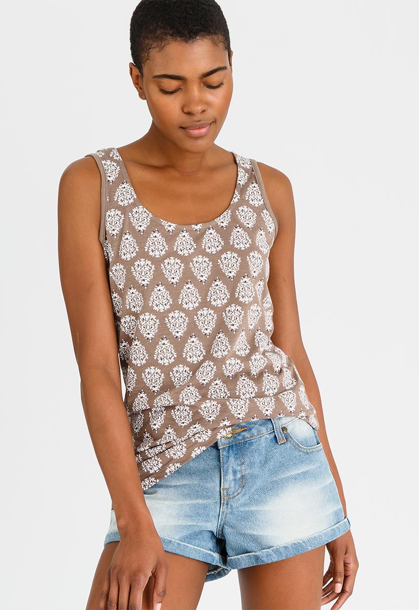 JEEP - All Over Printed Vest Stone/Beige