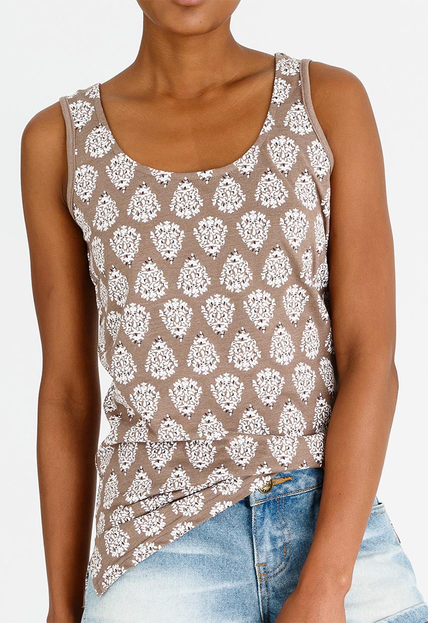 JEEP - All Over Printed Vest Stone/Beige