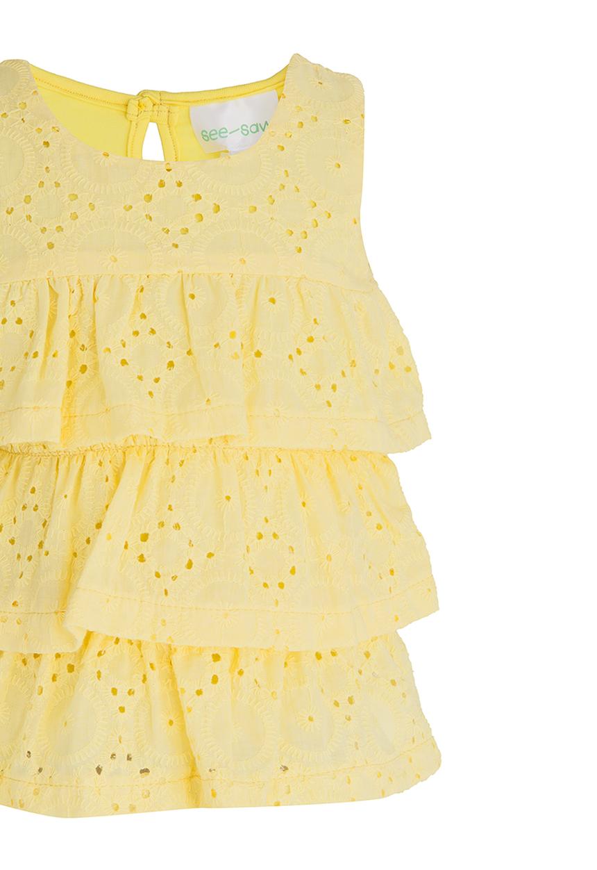 See-Saw - Anglasie Frill top Yellow
